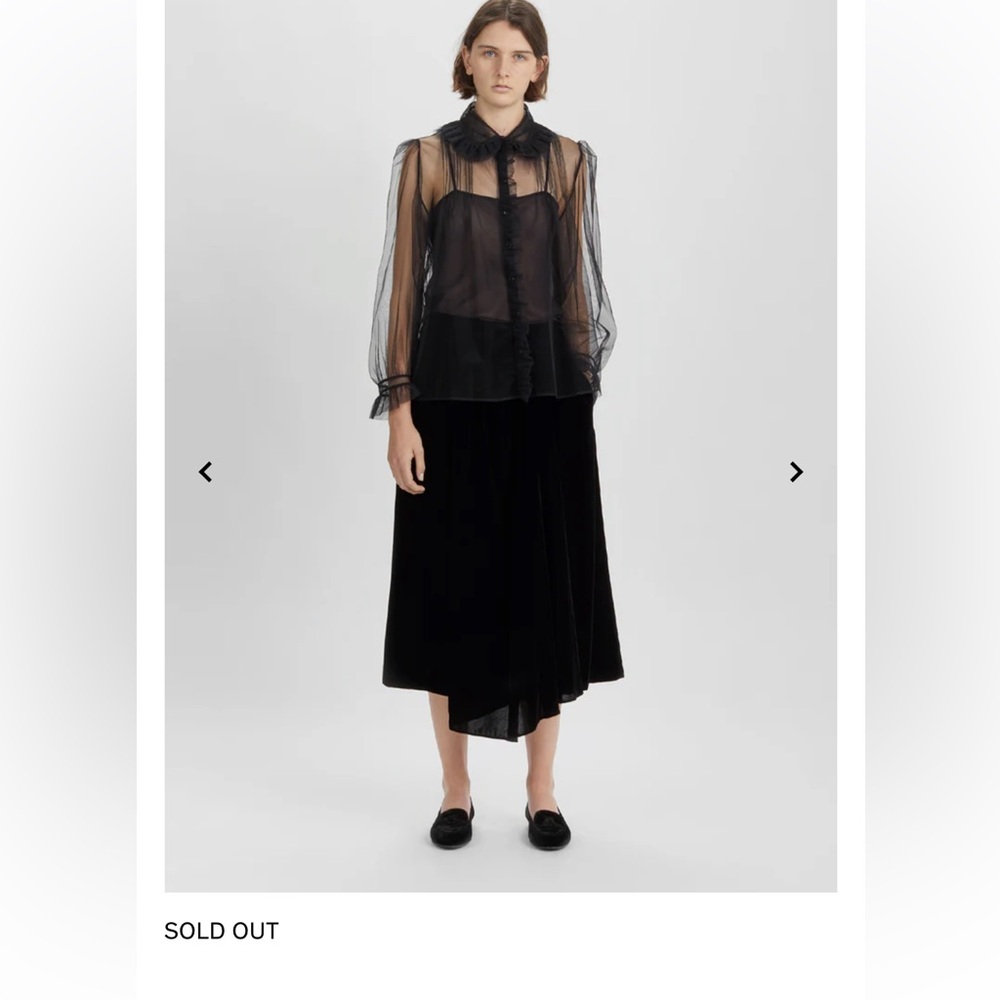 Simone Rocha Black Velvet Skirt